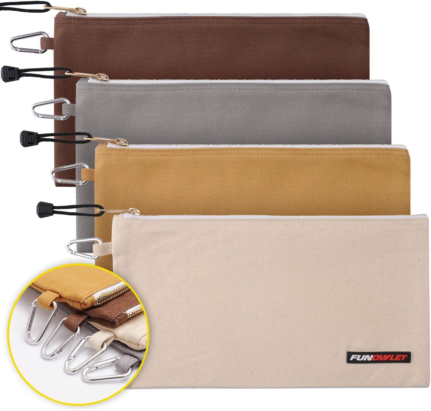 Utility Canvas Zipper Tool Bag - Heavy Duty Tools Pouch