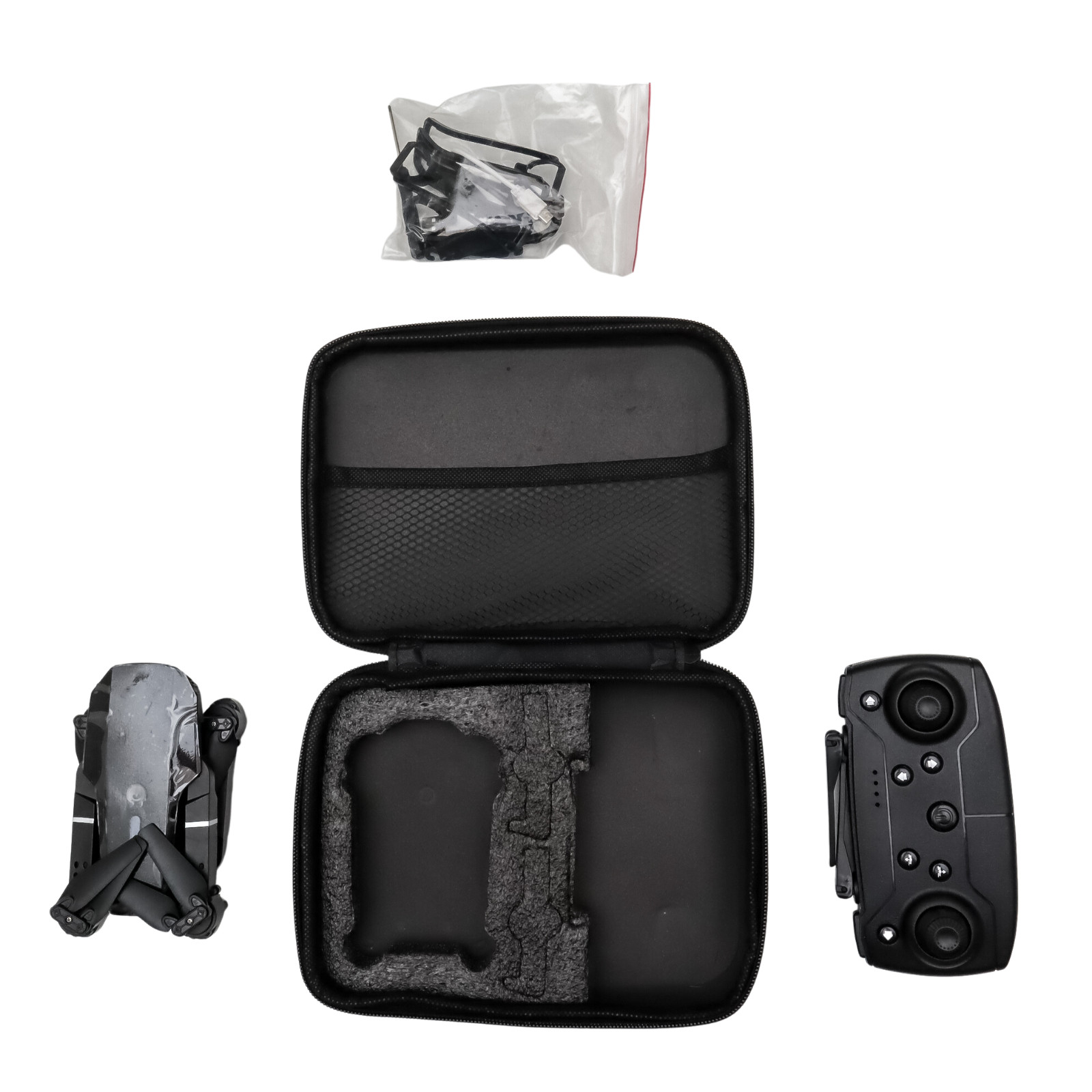 Black 12" E88 RC Drone Fun No App Connection No Camera ONLY Flies w/ Controller