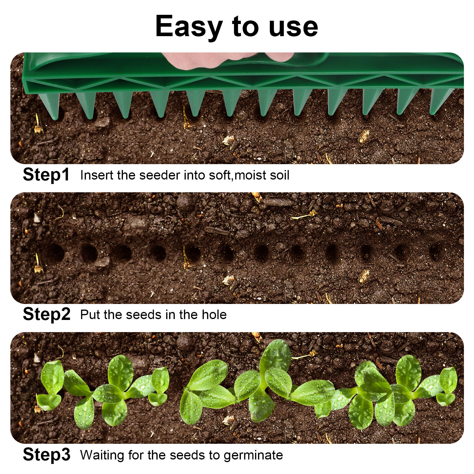 Seeder Planter Tool Plastic Garden Seeder Seeding Puncher Soil Digger