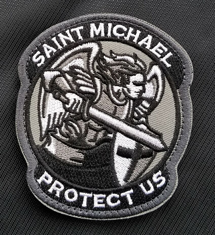 MODERN SAINT ST. MICHAEL PROTECT US TACTICAL OPS 3D USA ARMY HOOK LOOP PATCH *02