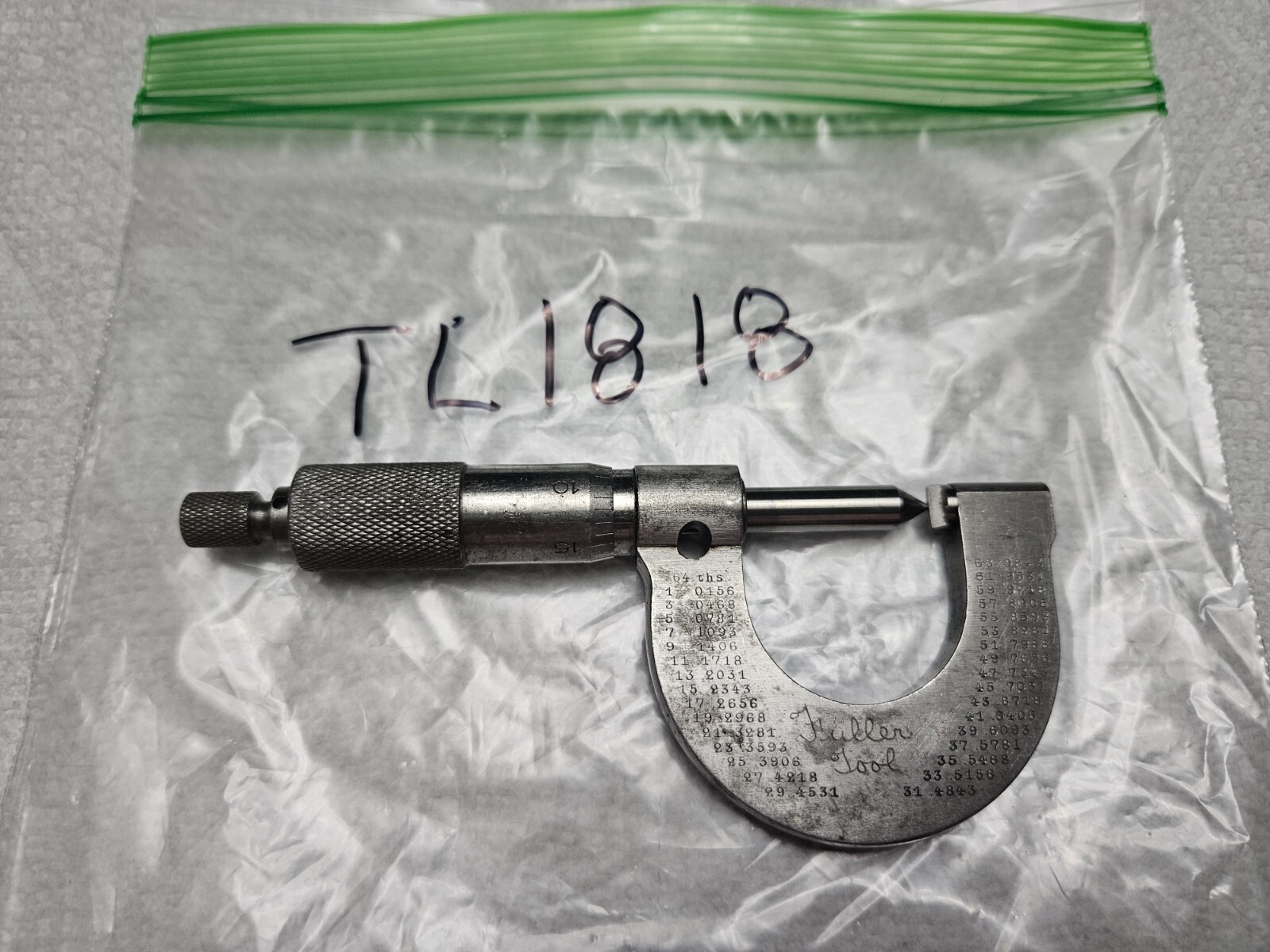 VINTAGE SWEDISH GAGE CO. #134-13 USSX 22-30 THREAD GAGE MICROMETER (TL1818)