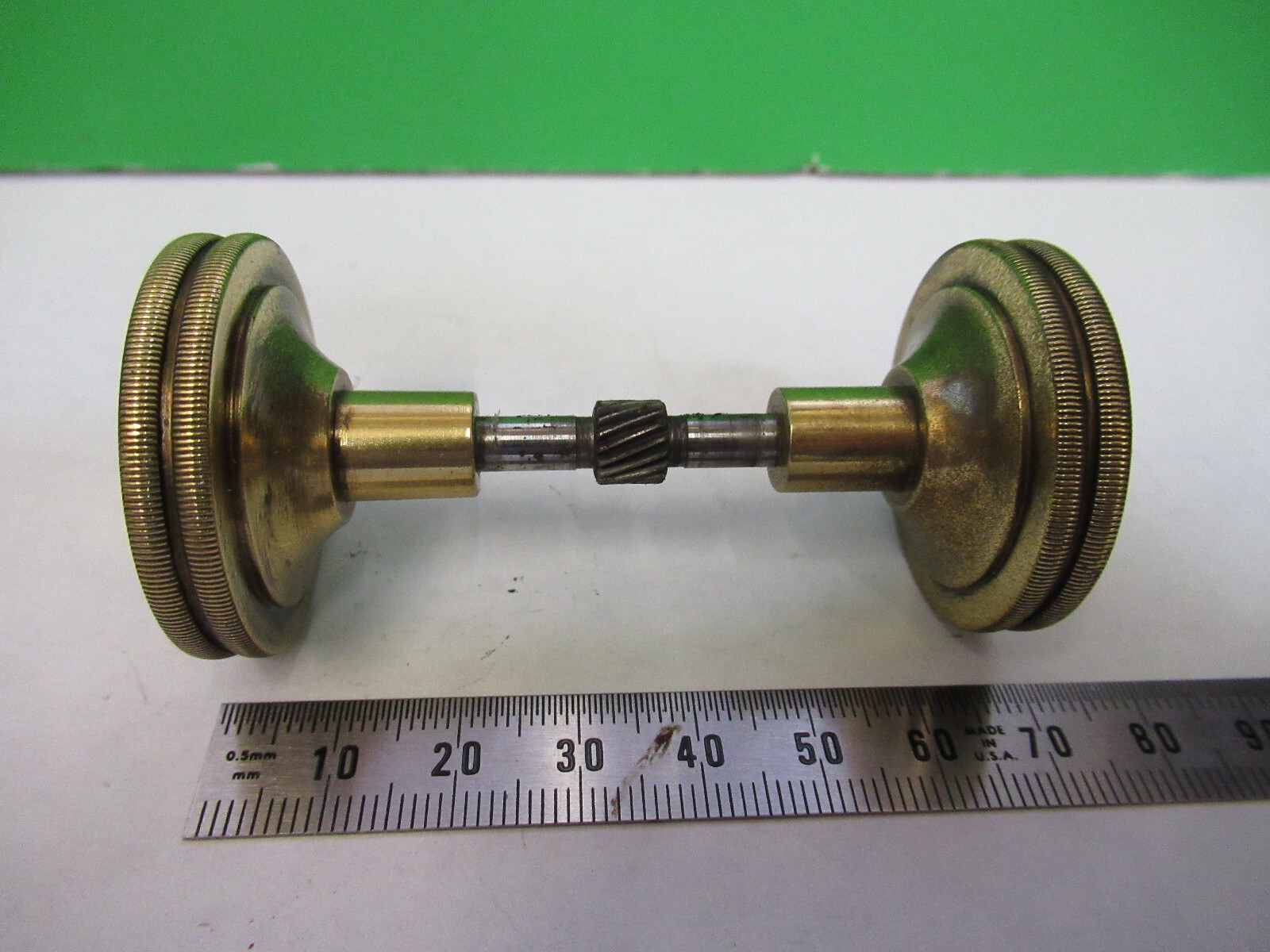 BRASS SPENCER ANTIQUE SET KNOBS GEAR MICROSCOPE PART AS PICTURED G8-A-19