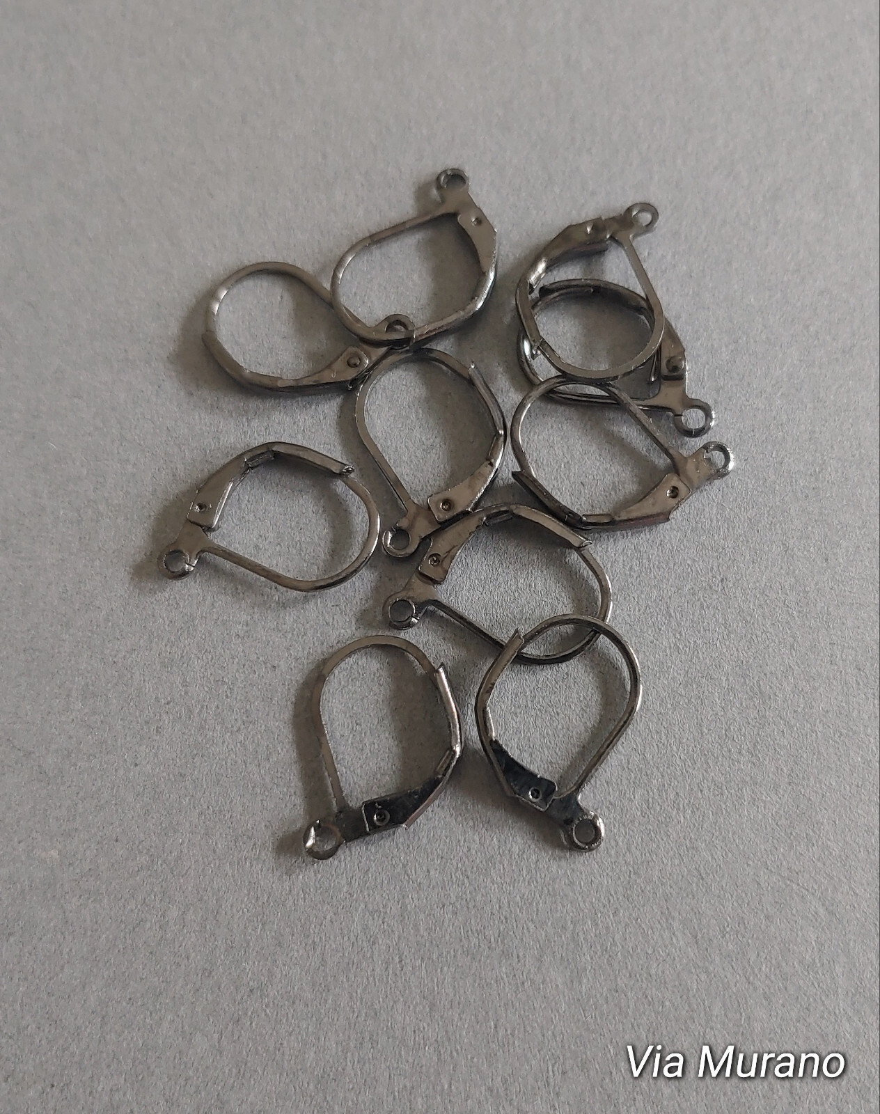 Leverback Brass Black Nickel Plate16x10mm (5Pr). Leverback Earring Finding