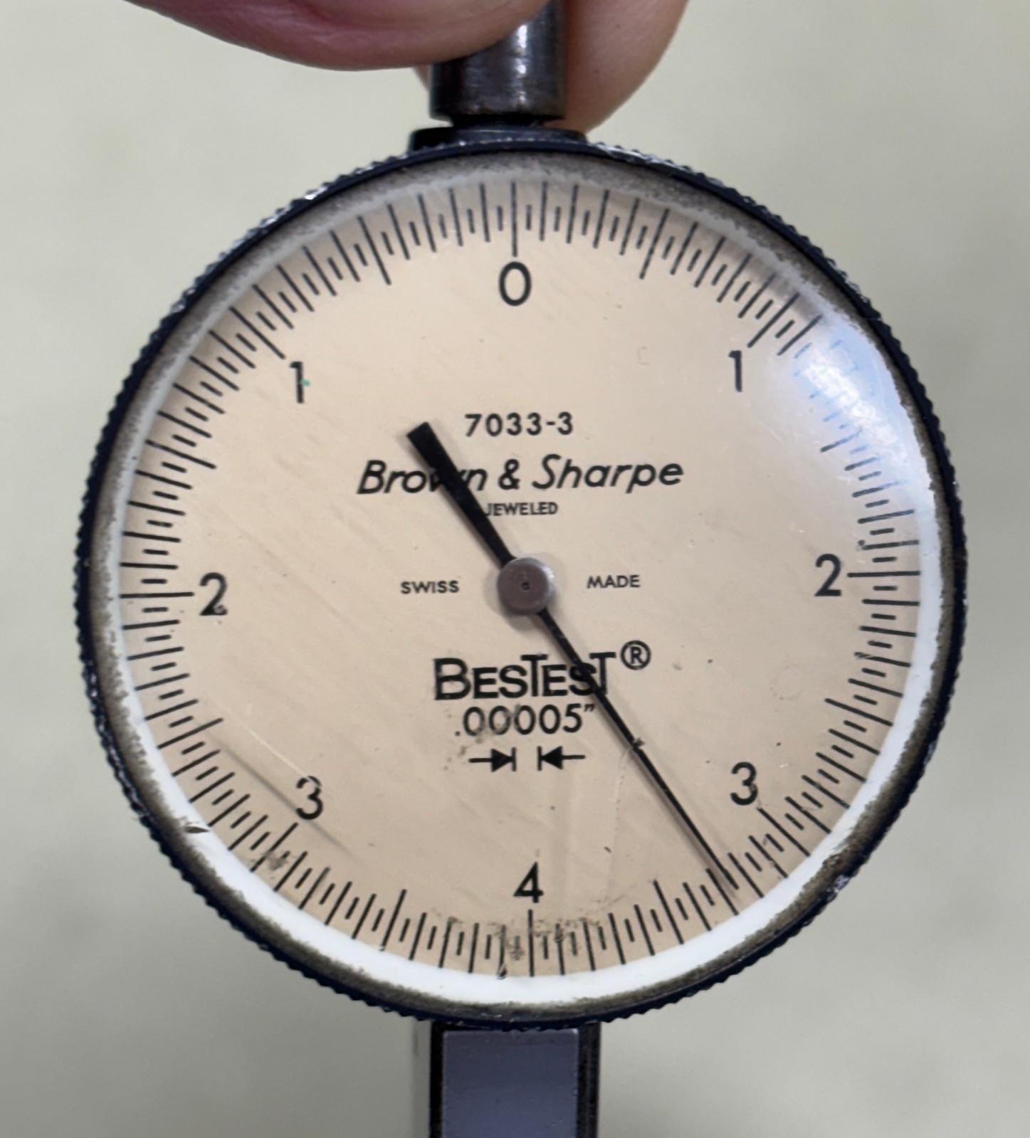 Brown & Sharpe Bestest 7033-3 Dial Test Indicator .00005 Swiss Jeweled Works