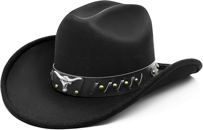 Sombrero de vaquero de ala ancha para mujeres y hombres Sombreros de vaquera