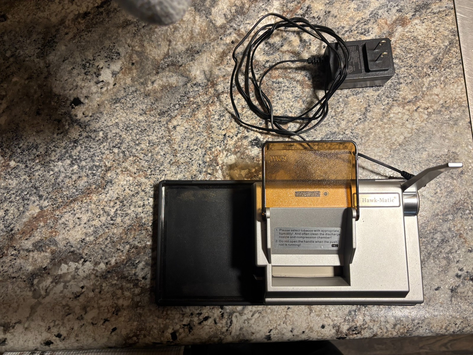 Hawk-Matic HK2 Electric Cigarette Injector Machine Rolling Gray 00907 Count!
