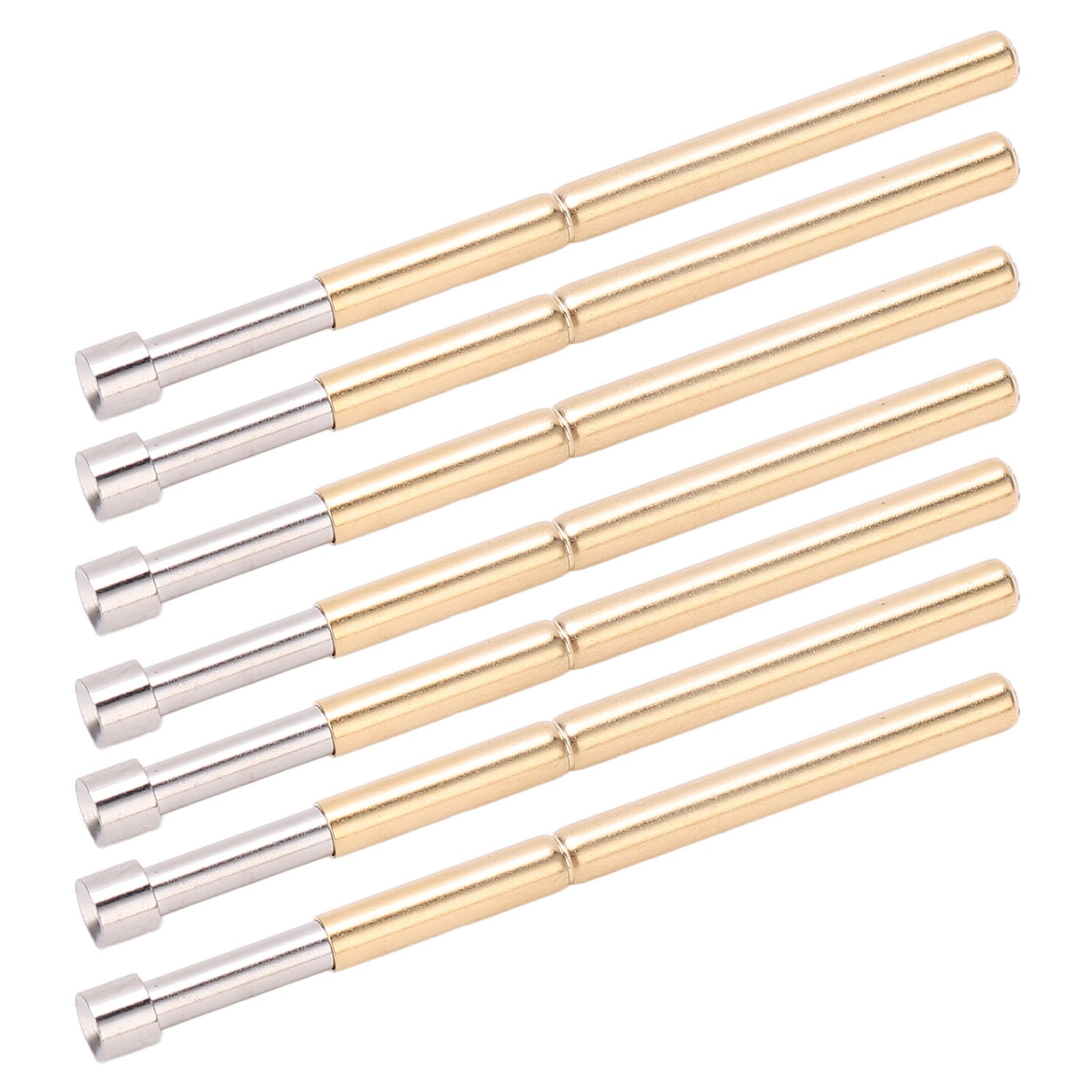 100pcs Spring Test Pogo Pin Concave Head Type Brass Material 2.02mm/0.1in