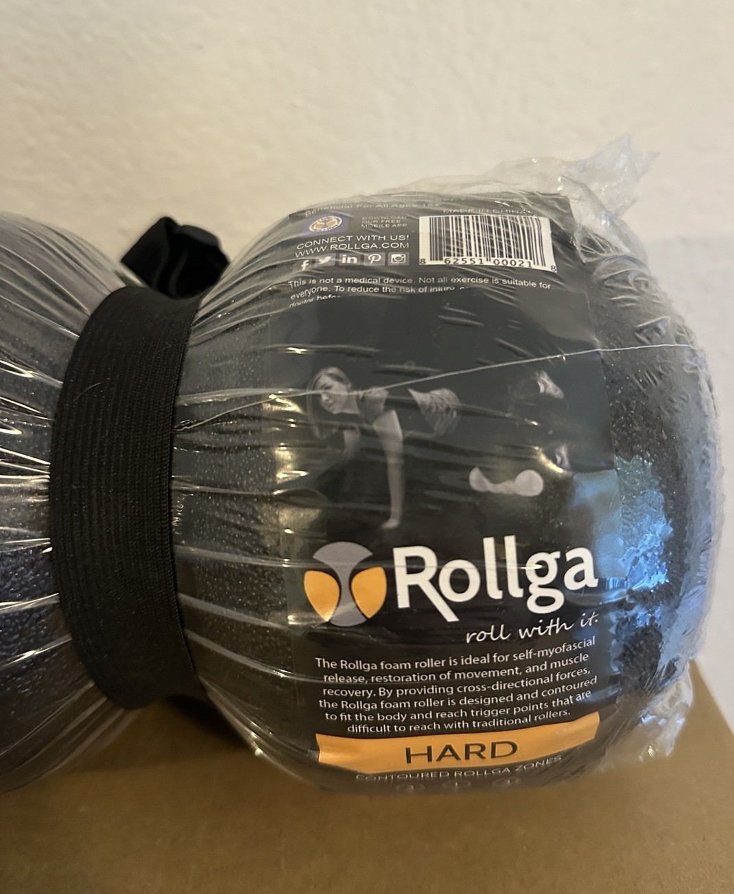 Rollga Foam Roller Deep Tissue Massage & Trigger Point Release. Black