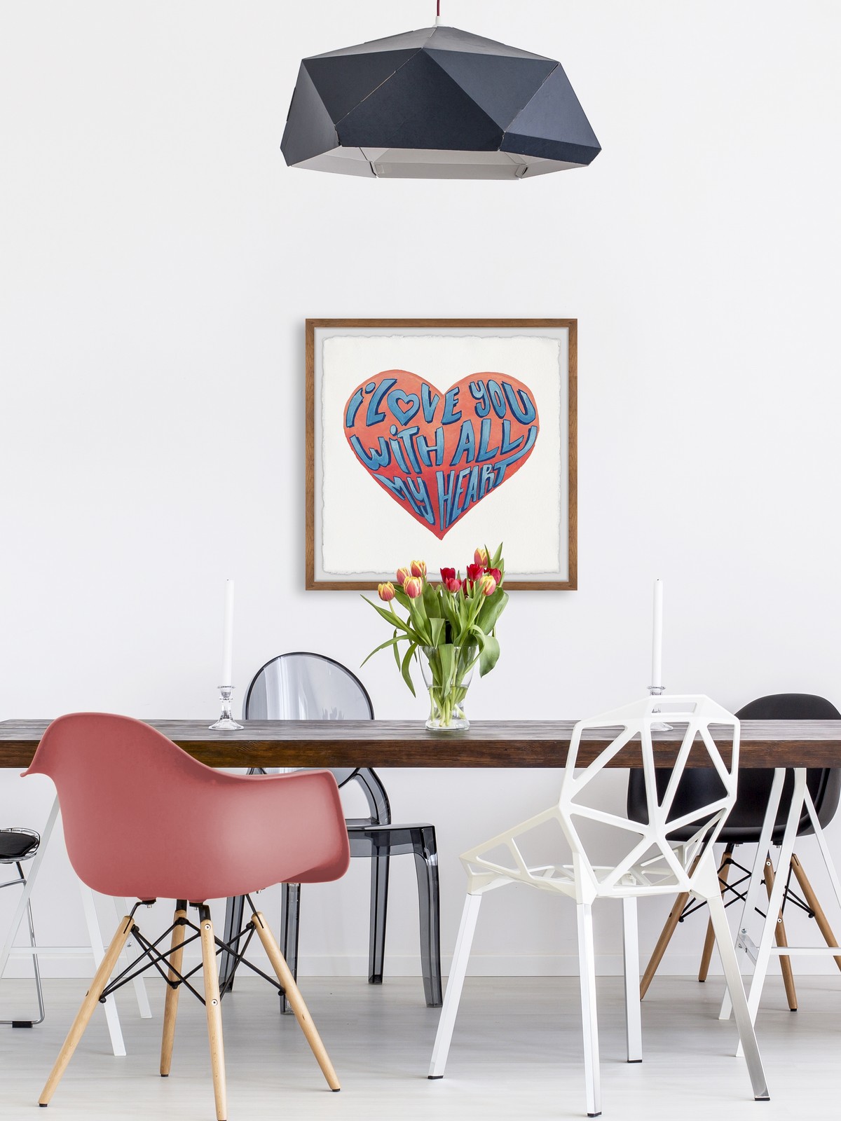 Marmont Hill I Love You with All My Heart II Framed Painting Print 12x12