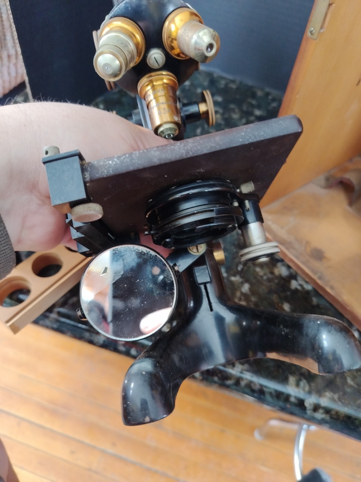 Antique Bausch & Lomb Pat Jan 5 1915 Microscope