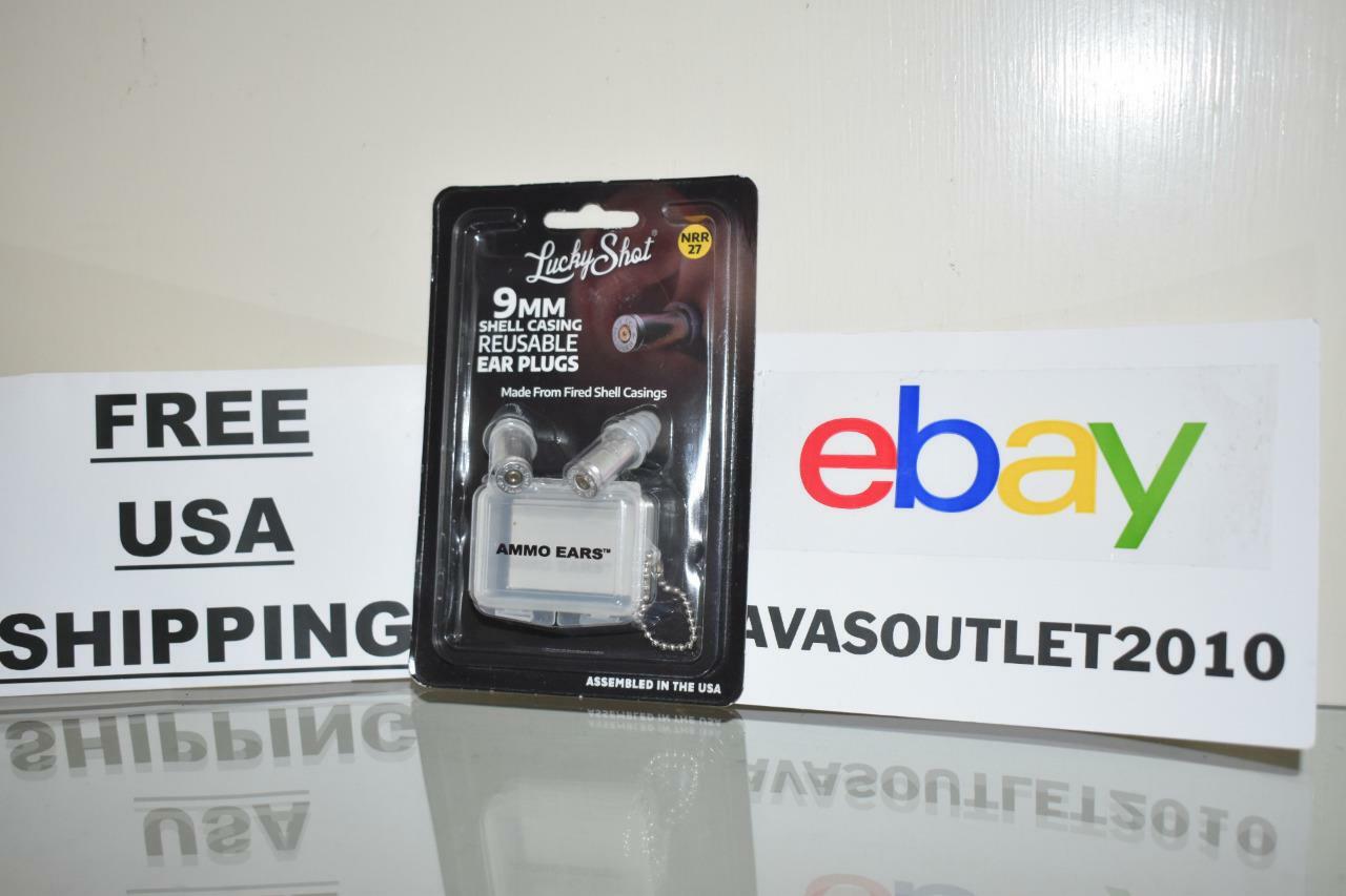 Lucky Shot LSEP-9BP 9mm Bullet Ear Plugs rated at 27NRR ASSEMBLED IN USA NEW