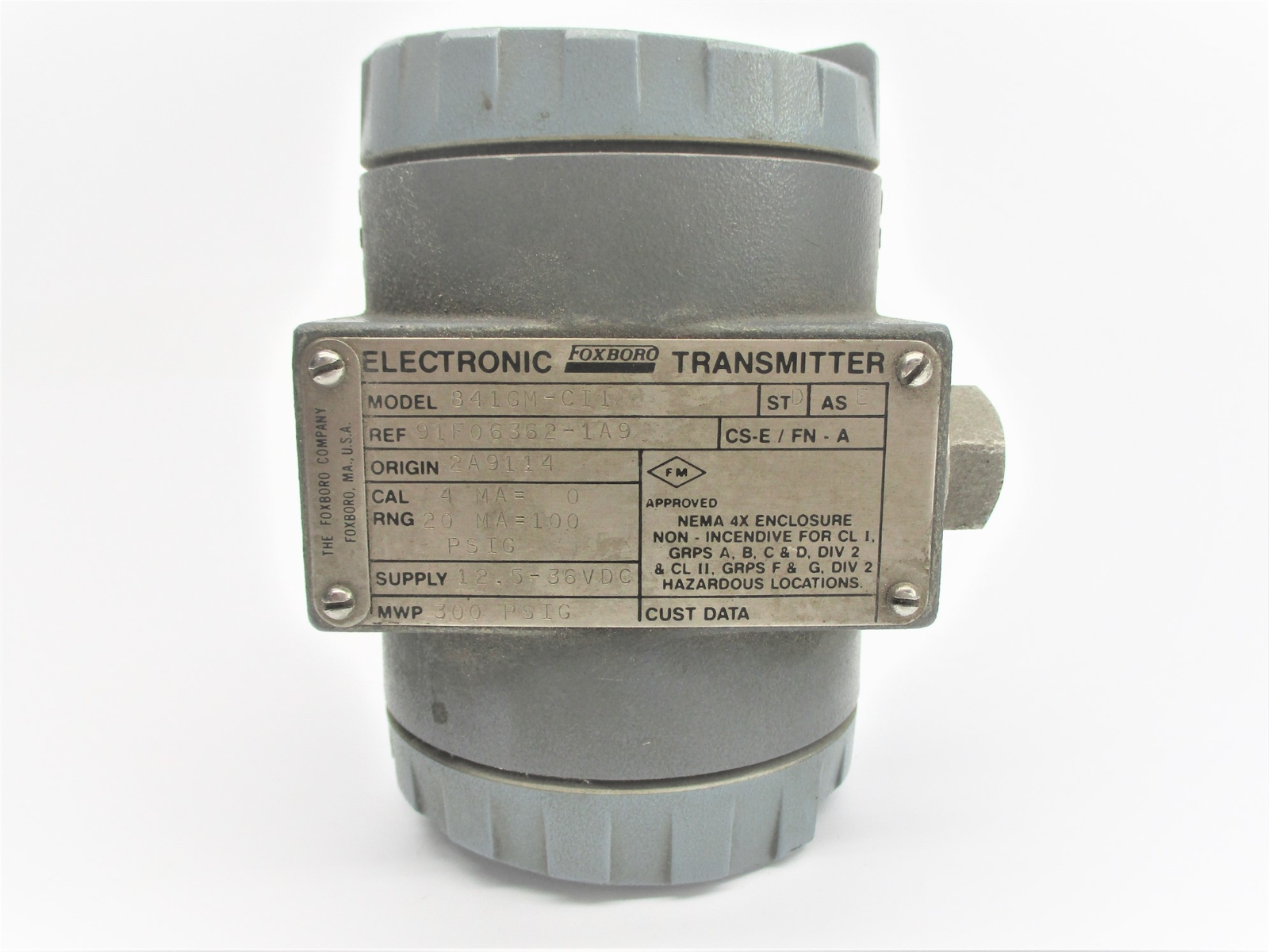 FOXBORO 841GM-CT1 300PSIG UNMP