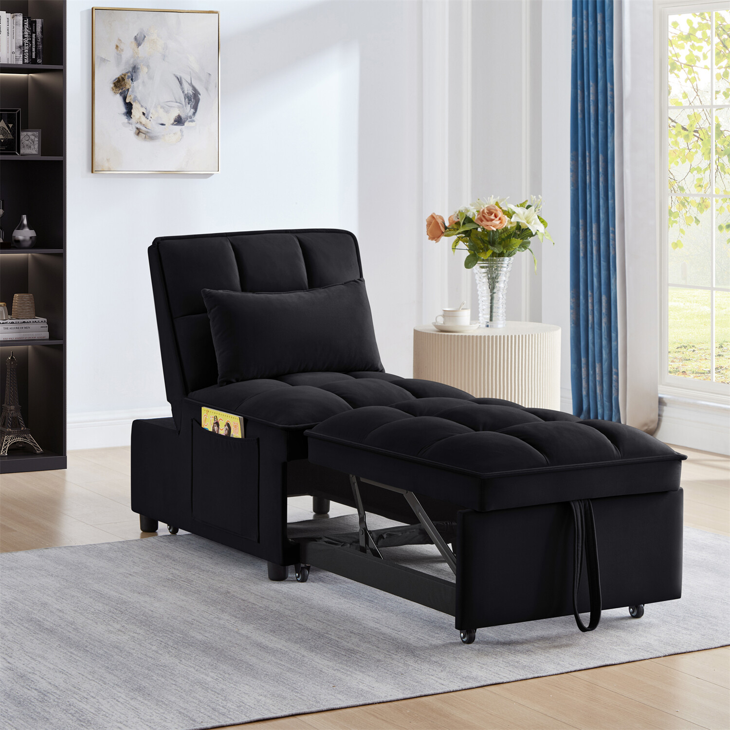 Convertible Sofa Bed 4 in 1 Multi-Functional Folding Recliner Sleeper Sofa Chair