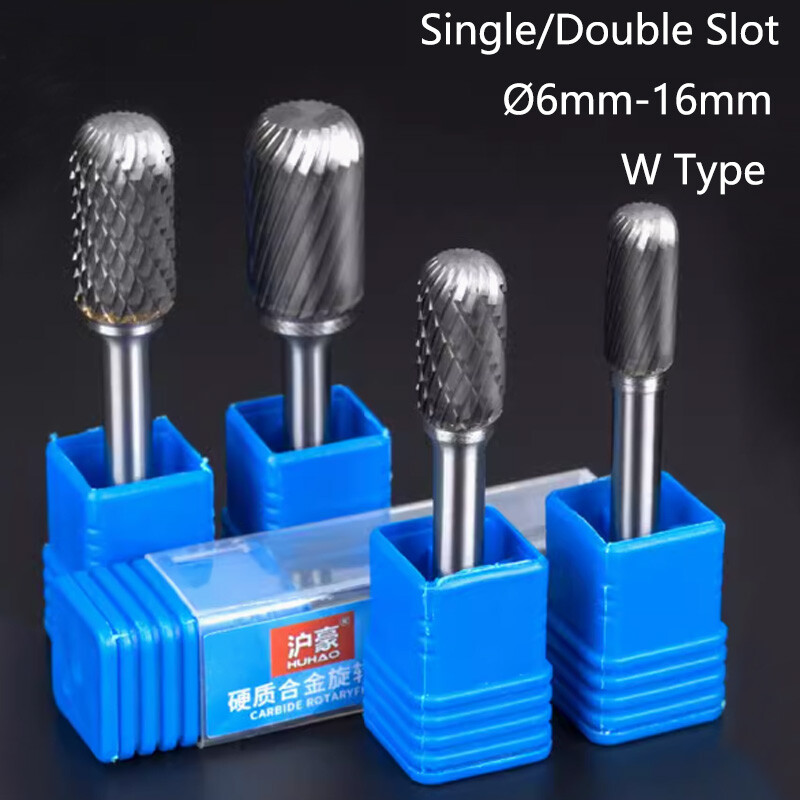 Carbide Rotary File W Type Burr Tungsten Cutter Ø6mm-16mm Grinding Drill Bit