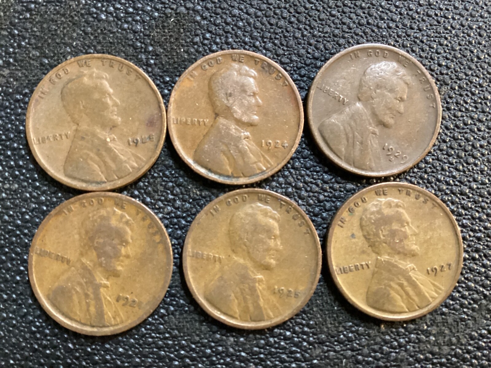 1920's Lincoln Wheat Cents (6-Coin Lot) FREE Shipping