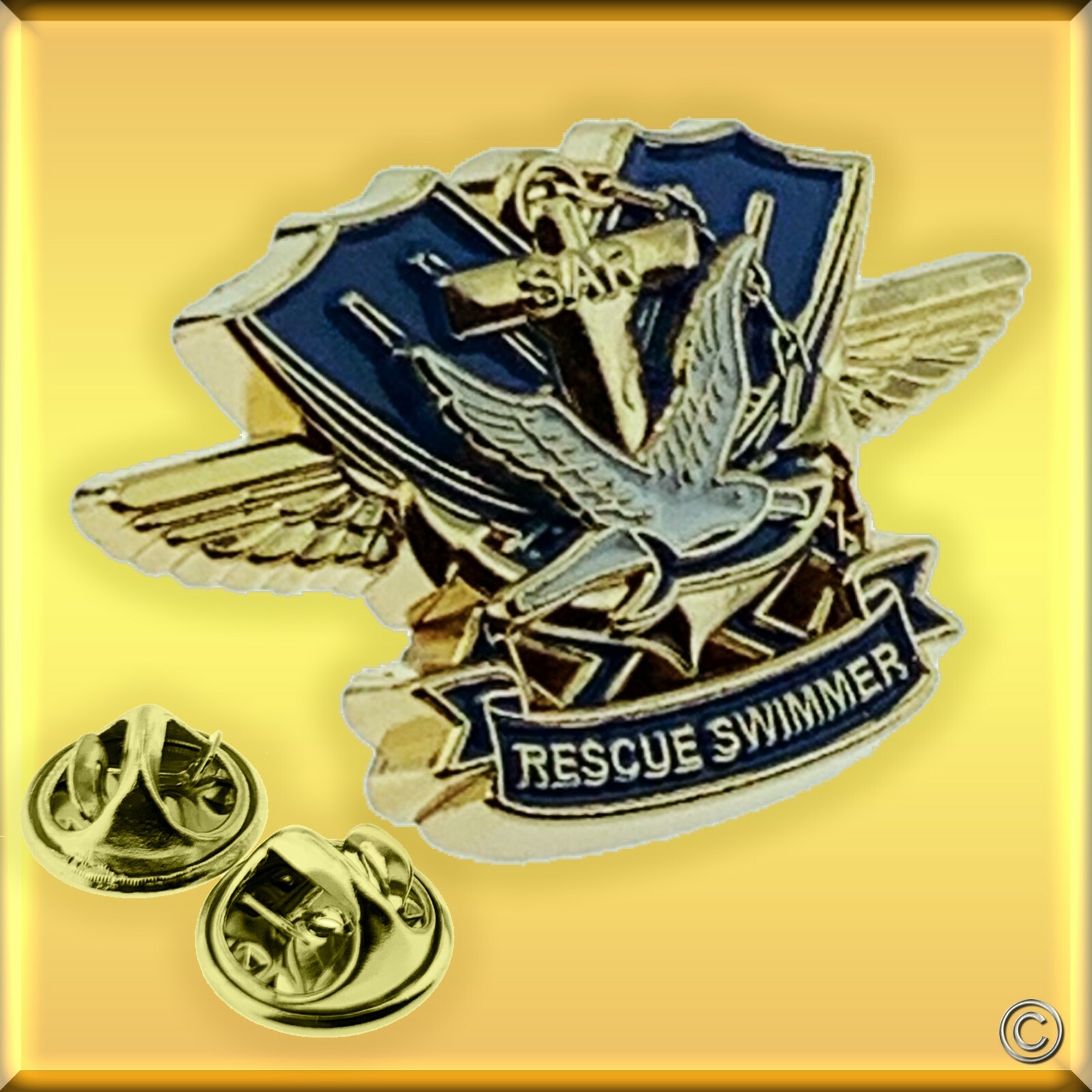 Rescue Swimmer 1.25 inch Lapel Pin