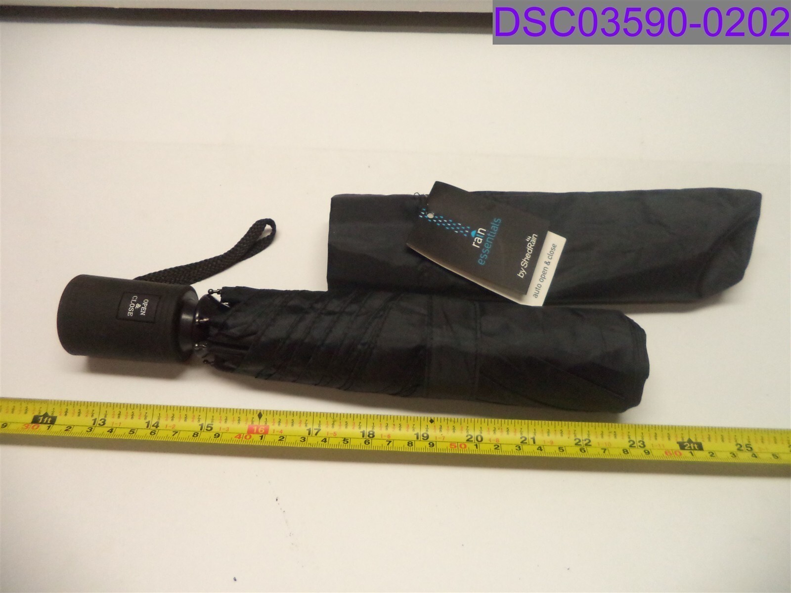 ShedRain Essentials Auto Open & Close Black Umbrella P/N 2506