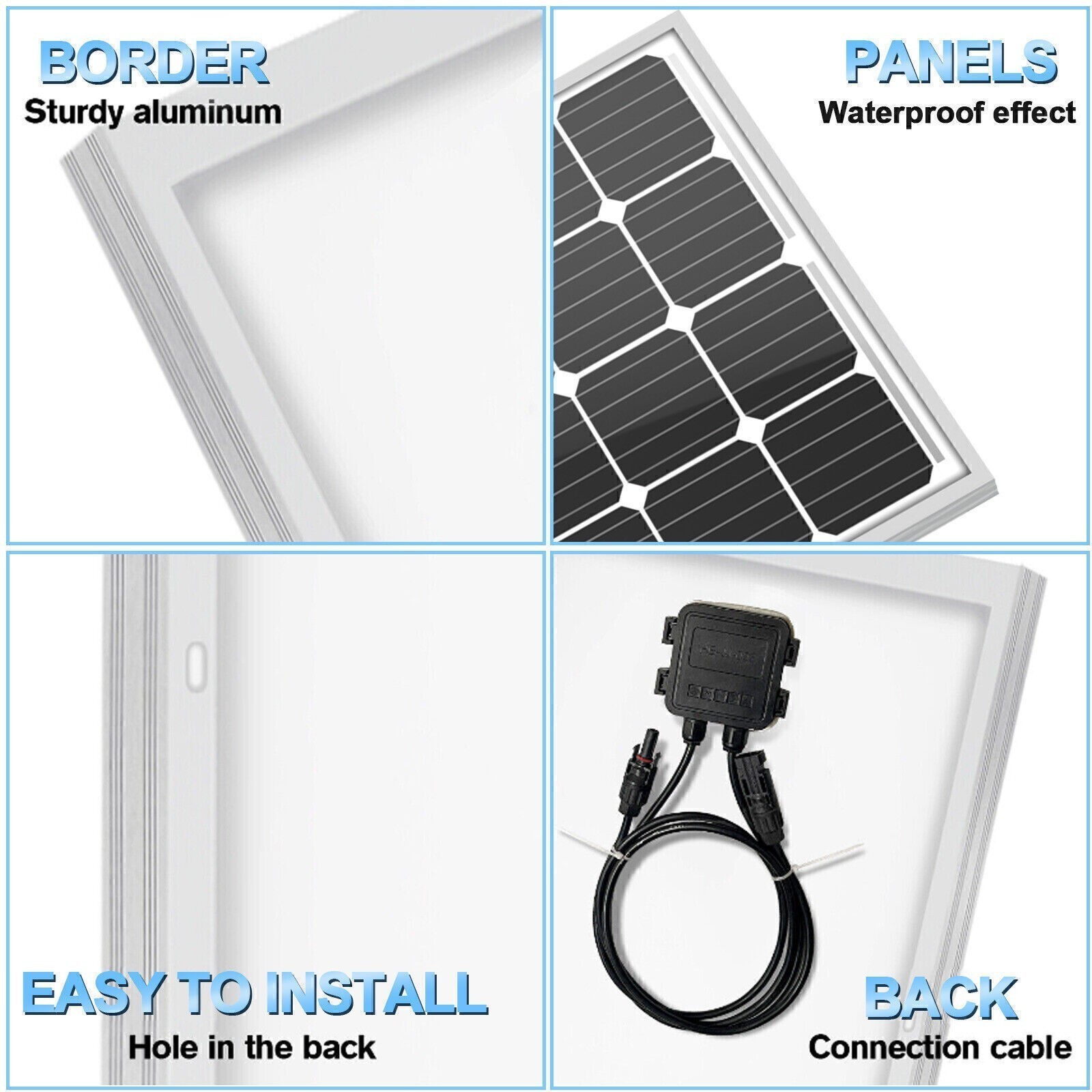 9BB Cell 200W Monocrystalline 12V Solar Panel High Efficiency Mono Module RV