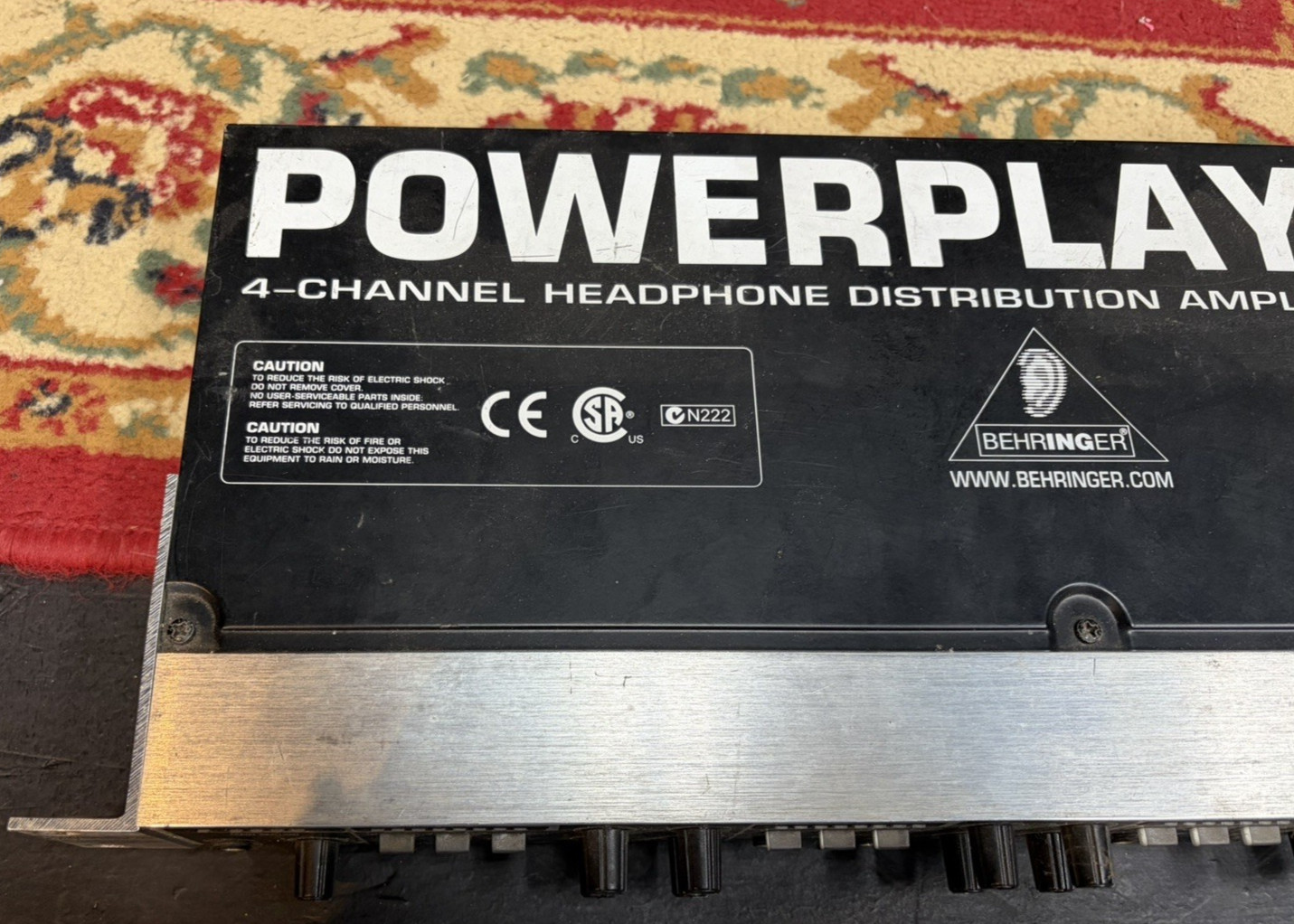 Behringer PowerPlay Pro 4-Channel Headphone Distribution Amplifier Model HA4600