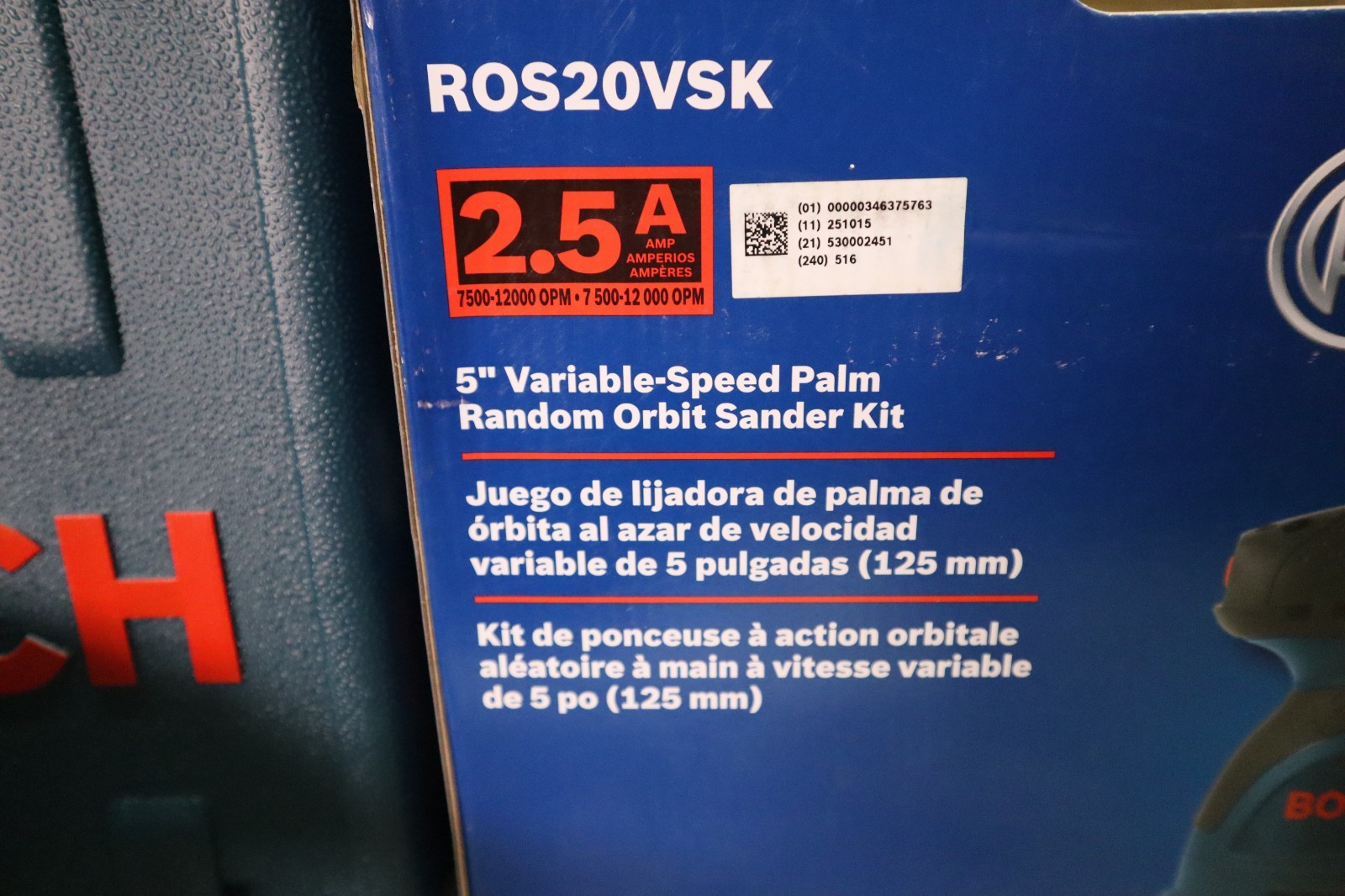 Bosch ROS20VSK 5" Palm Random Orbit Sander