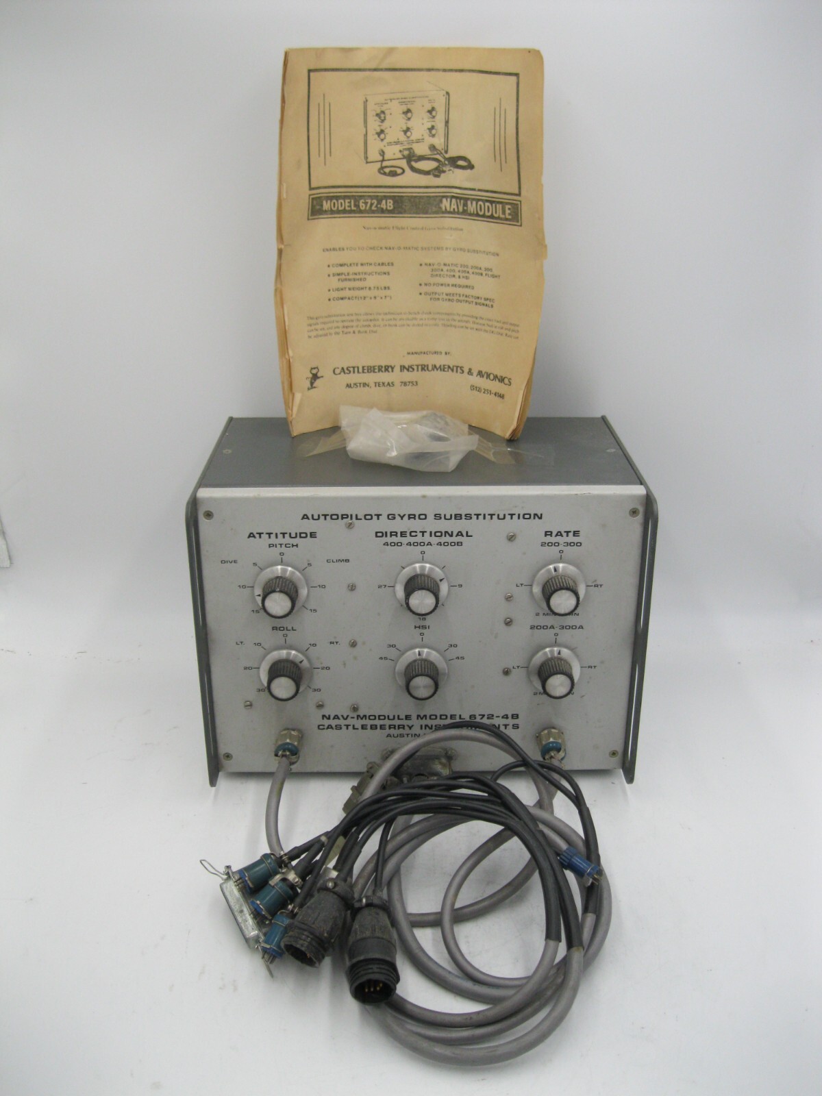 CASTELBERRY INSTRUMENTS & AVIONICS NAV-MODULE PN: 672-4B