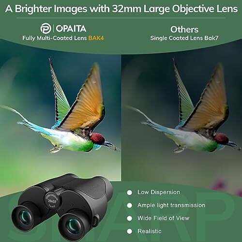 Compact Binoculars for Adults High Powered - 20x32 Small A.20x32-Black
