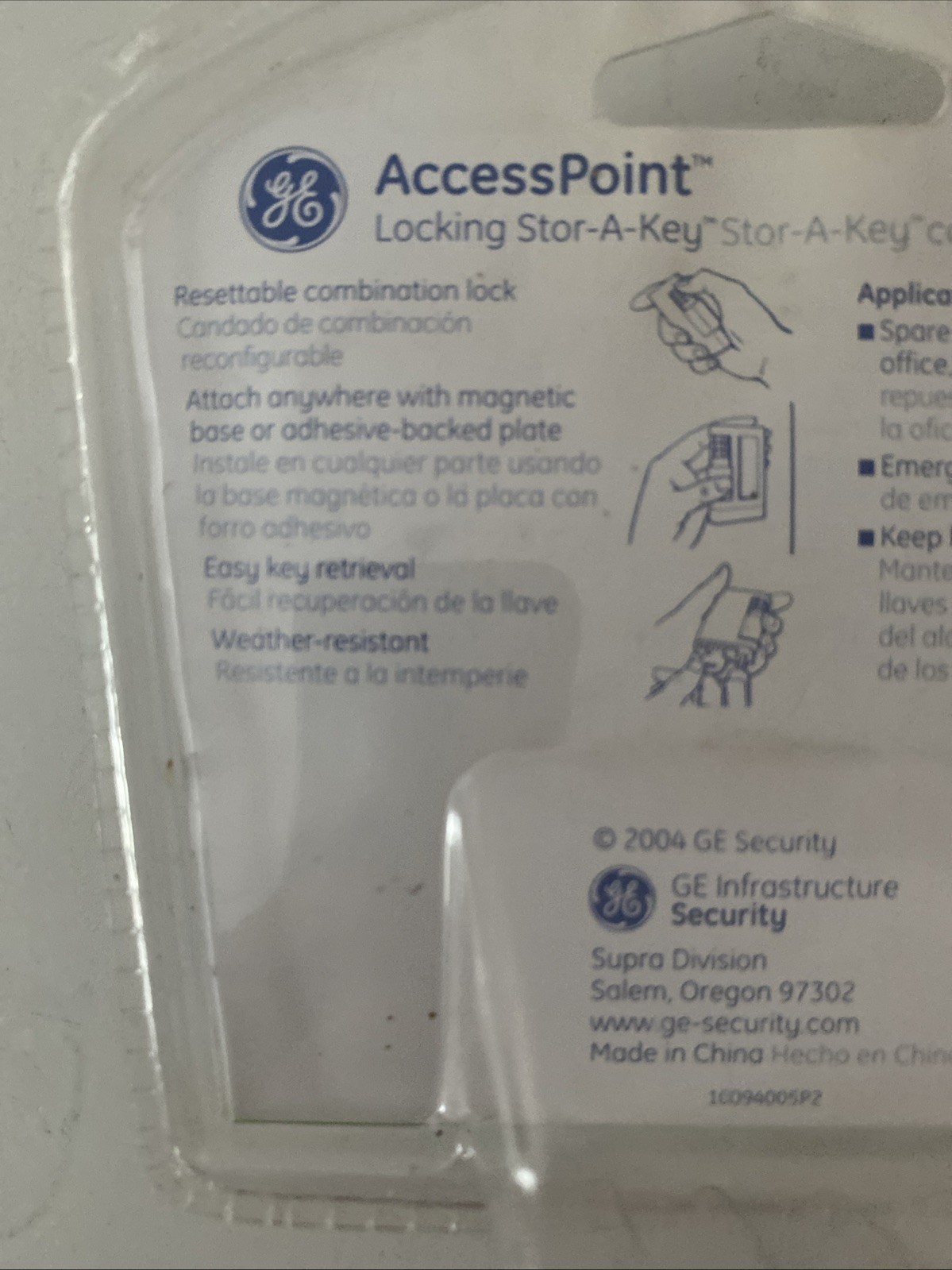 GE Access Point Locking Stor-A-Key Powerful Magnet & Resettable Combination Lock