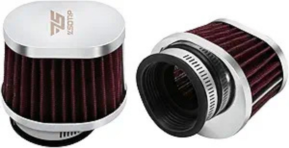 2PCS Motorcycle Air Filter Universal 55MM Replacement Engine F Size: 2PCS-55MM