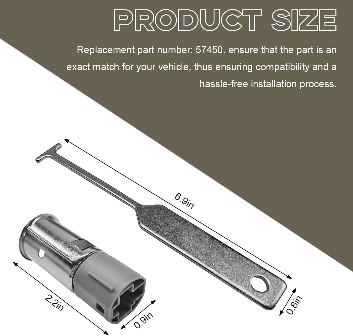 Lighter Socket with Removal Tool, Cigarette Lighter Socket Removal Tool Replaces