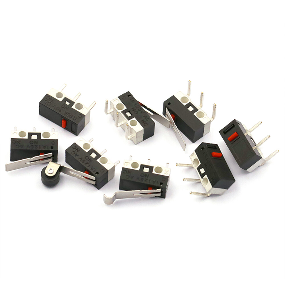 Micro Limit Switch 1A 125V Mouse Button 3-Pins PCB Momentary Push Micro Switche