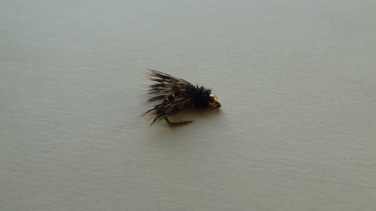 1 DOZ DF-5 BEAD HEAD HOT WIRE CADDIS TAN (SELECT YOUR SIZE) NYMPH