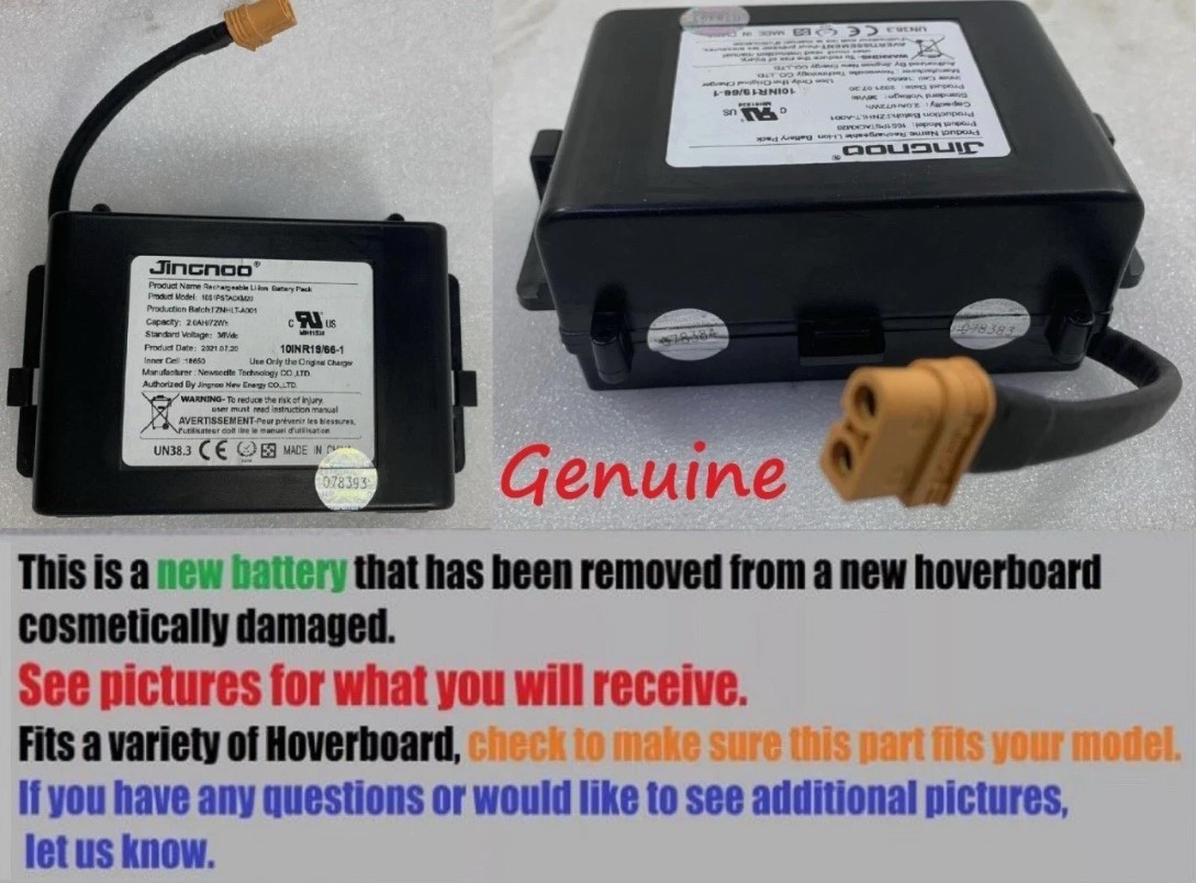 Hover-1 Blast Battery Replacement JinGnoo 10S1PSTACKM20 36V 2Ah 72Wh Lithium Ion