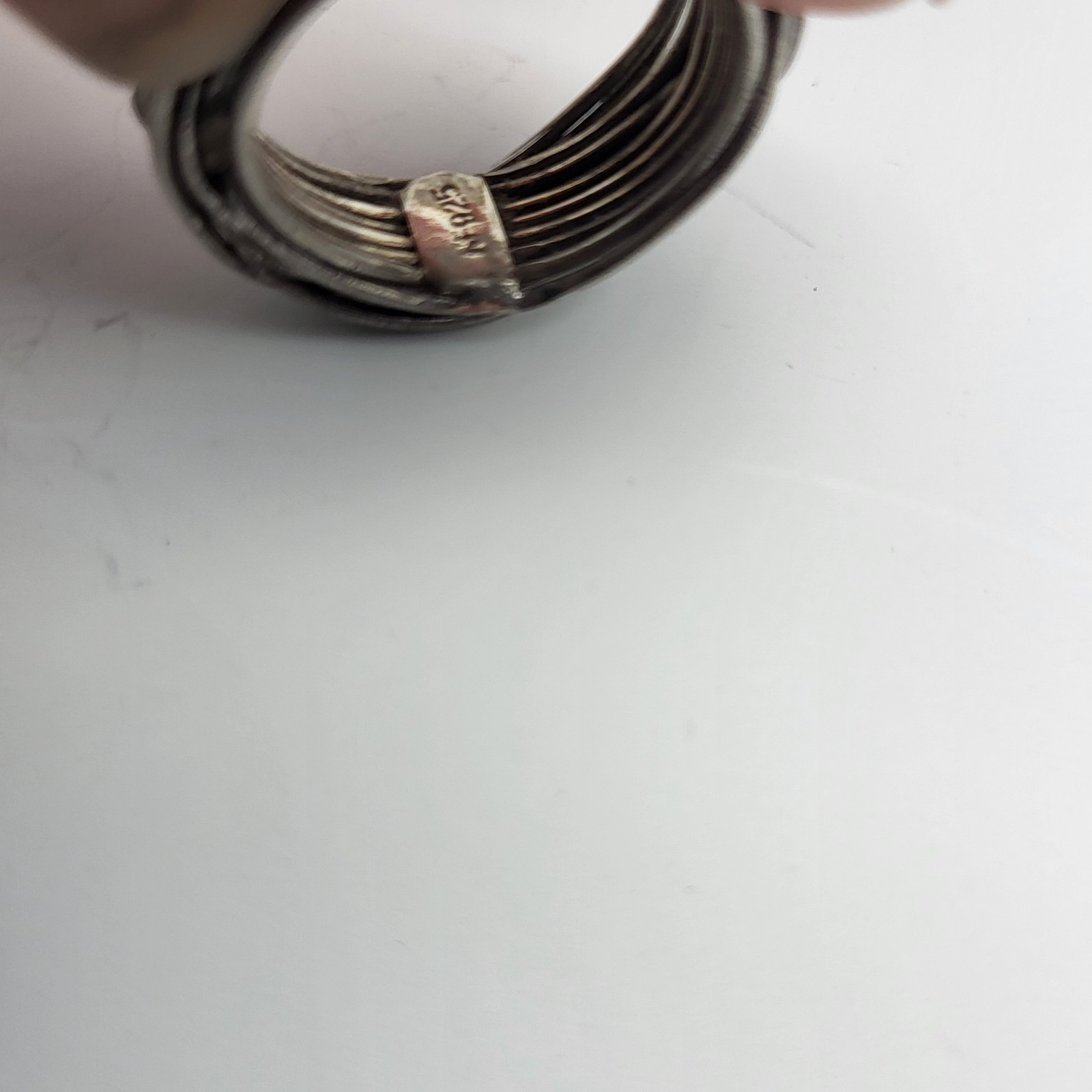 Artisan wire ring Solid 925 Sterling Silver Band Statement Ring Handmade Ring 6