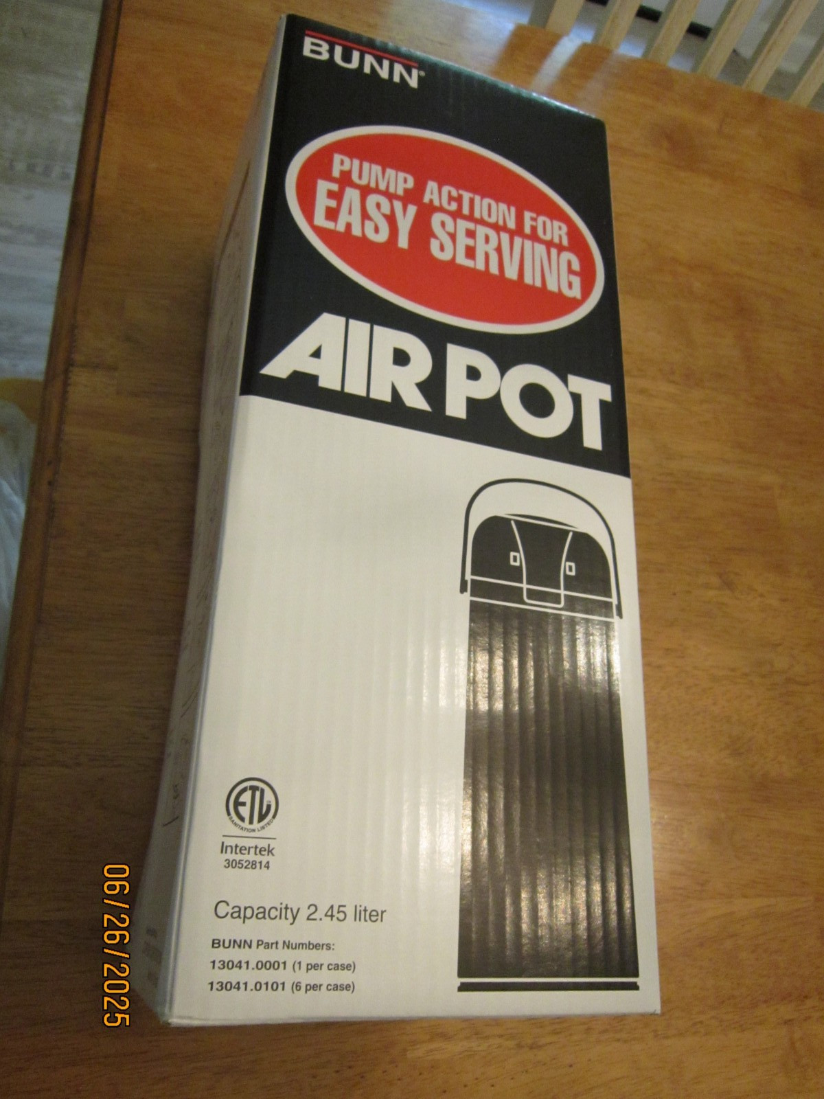 BUNN AIRPOT COFFEE BEVERAGE SERVER 2.45L 13041.0001 New Opened Box