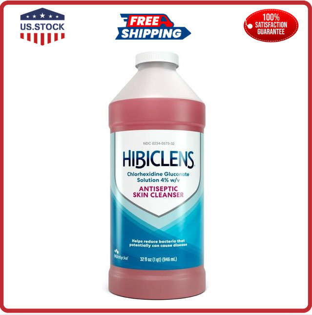 Hibiclens, Antimicrobial and Antiseptic Soap And Skin Cleanser, 4% CHG, 32 Oz