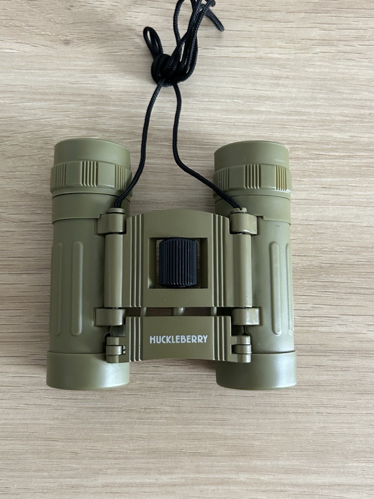 Huckleberry Compact Green Binoculars 8x Magnification Folding with Neck Strap