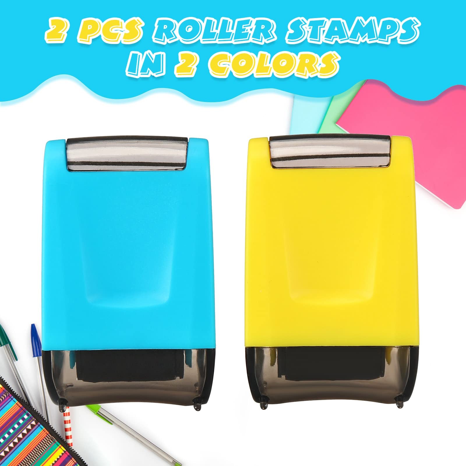 2 Pcs Roller Stamps for Teacher Classroom Must Haves Dashed Line Handwriting ...