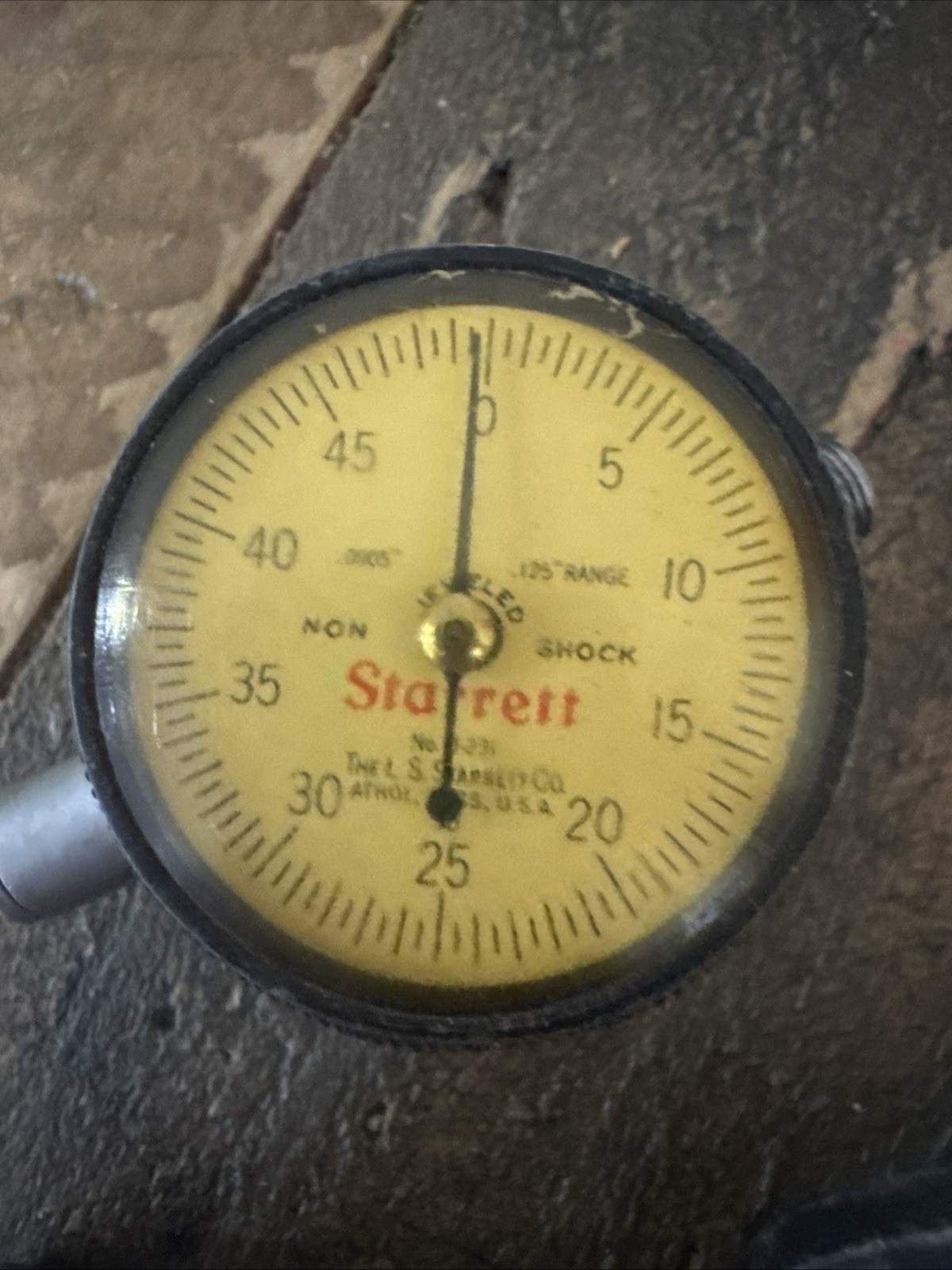 Starrett No 81-231 Dial Indicator .0005” Graduation 0.125” Range USA Read!