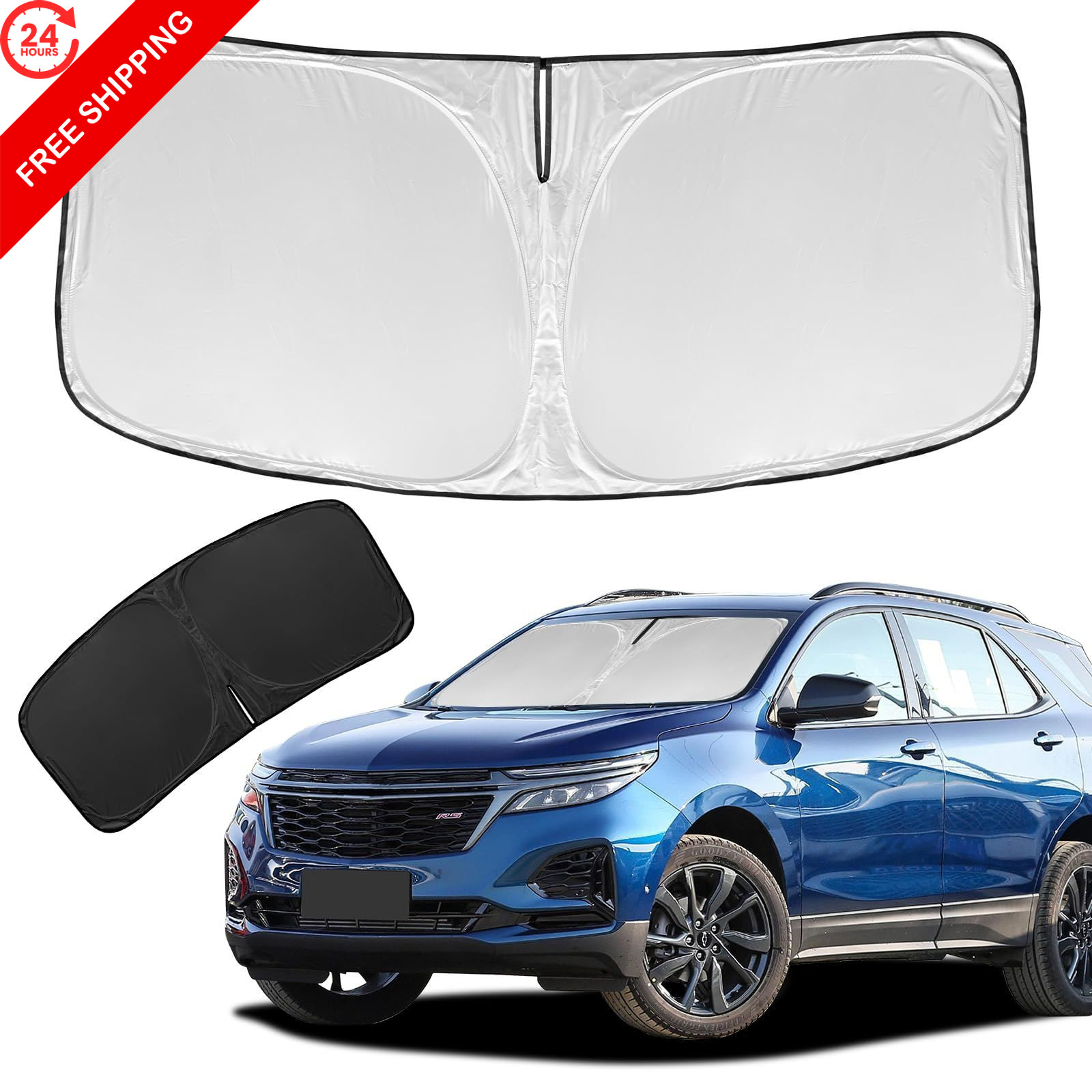 for Chevrolet Equinox 2018-2024 2025 Sun Shade 2018-2026, Silver