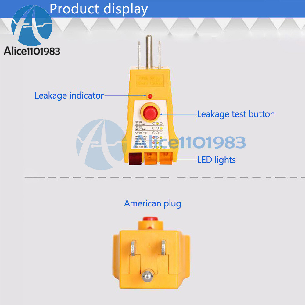Socket Tester with GFCI check. Receptacle Tester for Standard AC Outlets