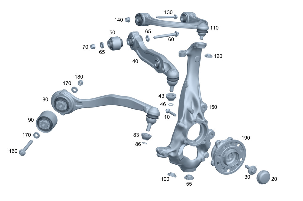 Genuine Mercedes-Benz Steering Knuckle 236-332-04-00