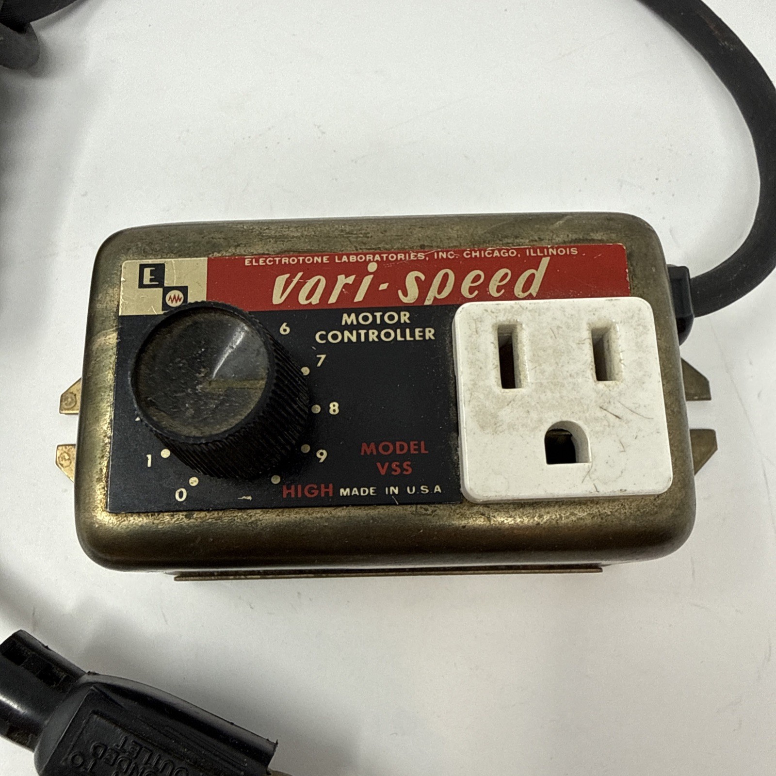 Vintage Electrotone Laboratories Vari-Speed Motor Controller Model VSS ~ 7.5Amp