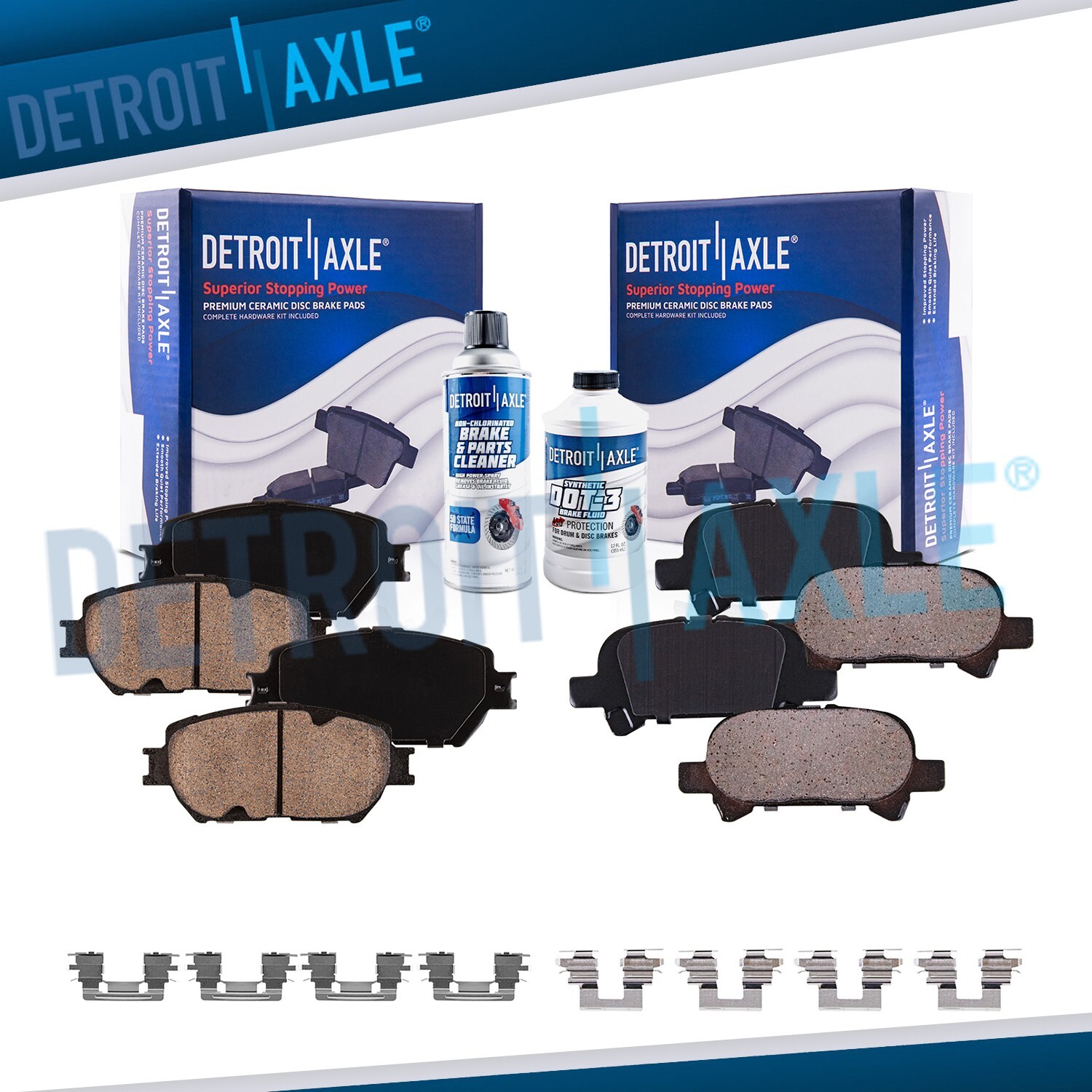 Front and Rear Brake Pads for 2002 2003 2004 2005 2006 Toyota Camry USA Built
