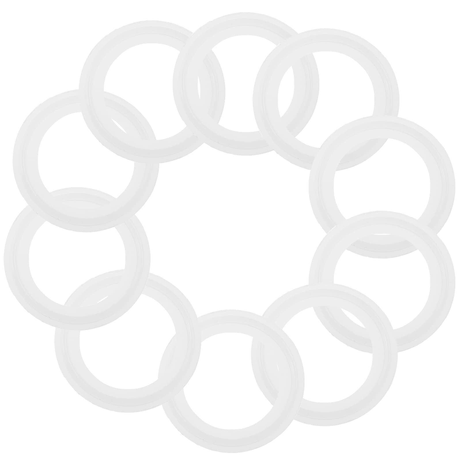 1.5" Tri Clamp Gasket, Sanitary Standard Silicone Tri-Clover O-Ring 10Pcs