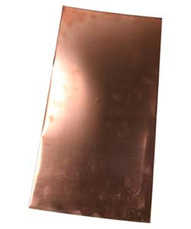 COPPER SHEET 18ga 6" x 3" 1.02mm THICK