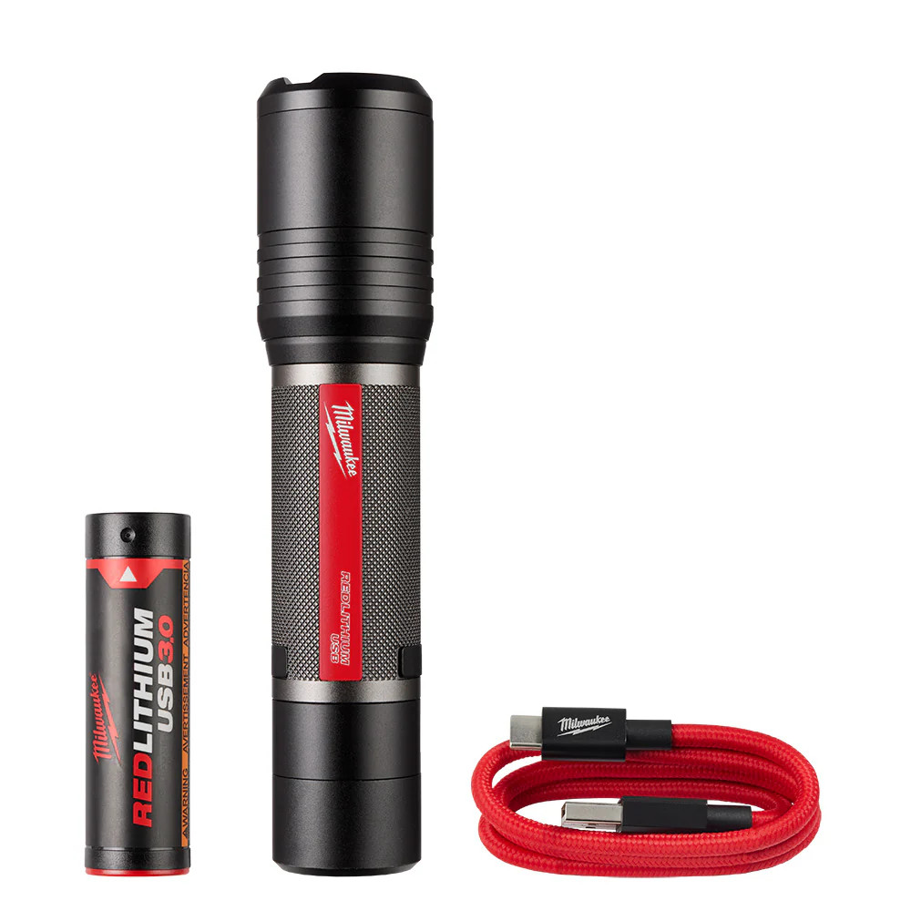 2162-21 For Milwaukee REDLITHIUM USB 2,000 Lumen Cordless Slide Focus Flashlight