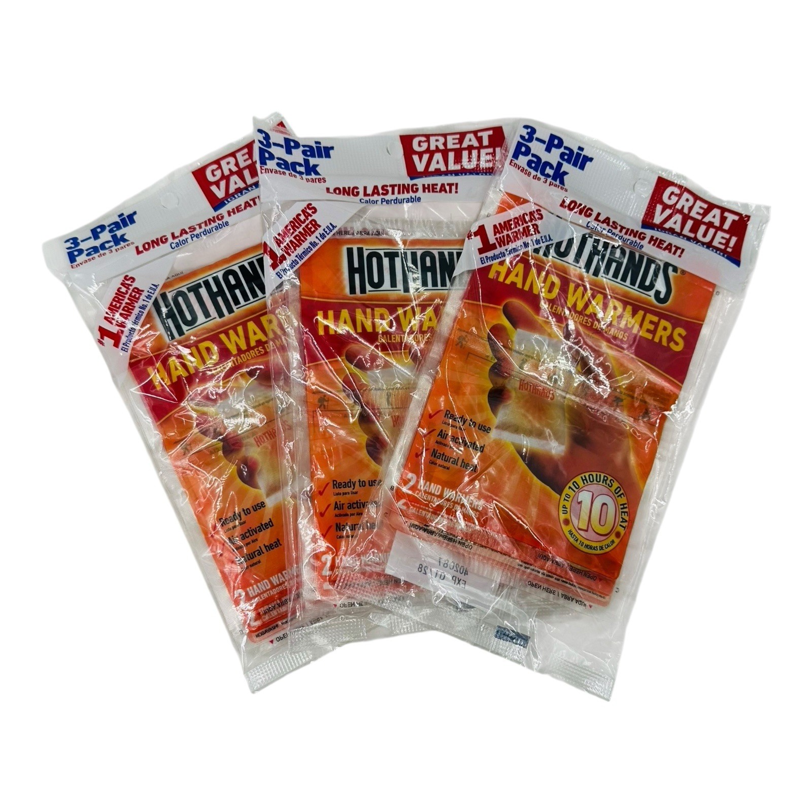 9 Pairs HotHands Hand Warmers up to 10hrs of Heat Exp. 2028