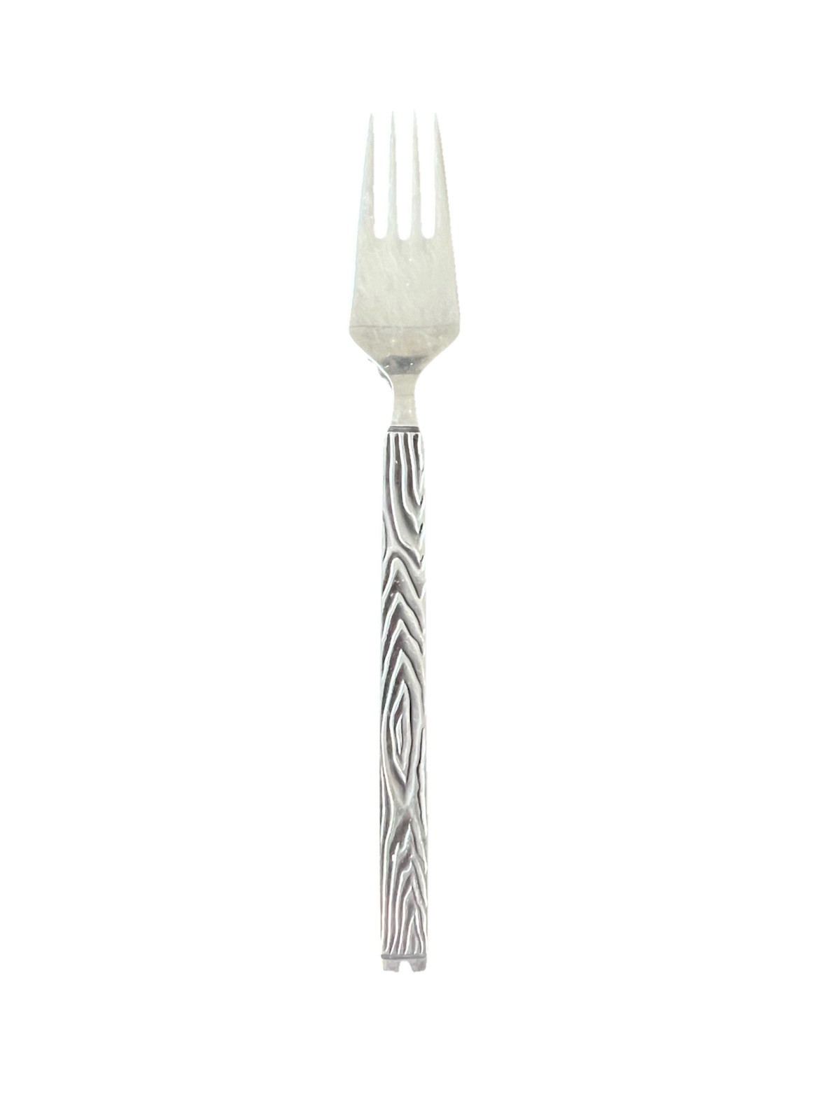 Fork circa 1950s, imprint says Stainless Steel Japan 7” Wood Grain Design Vintag