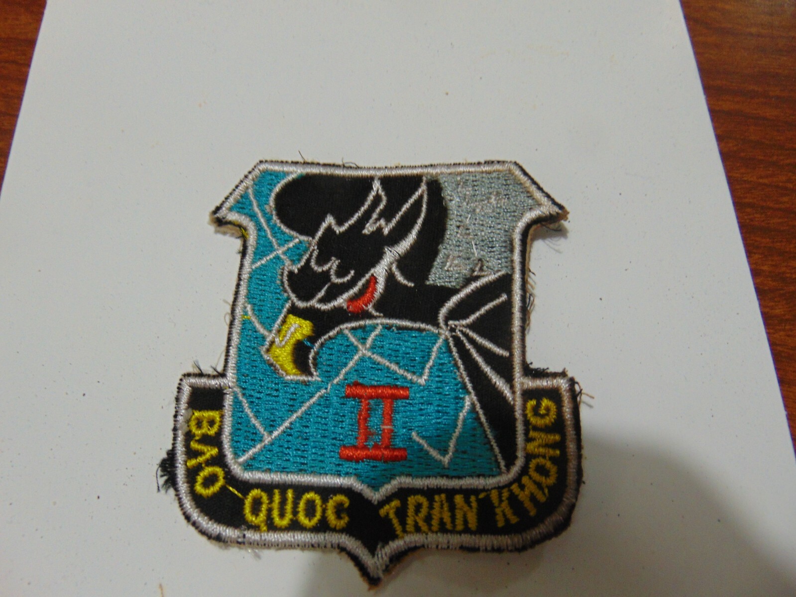 MILITARY PATCH OLD VIETNAM ERA BAO QUOC TRAN KHONG II