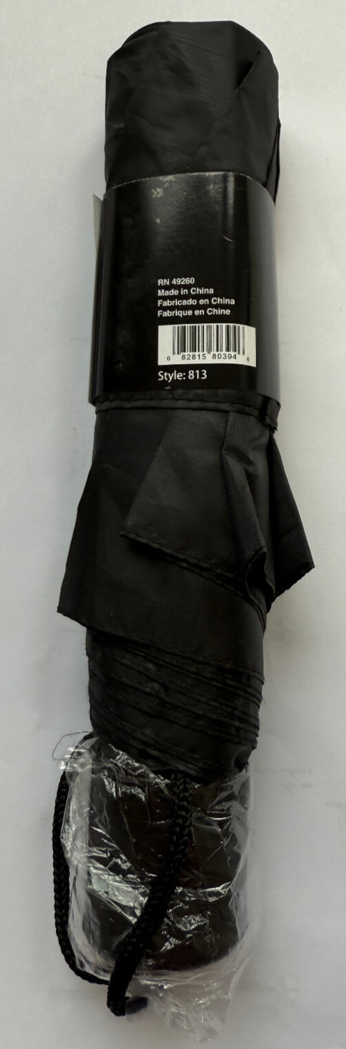 Weather Zone SUPER MINI Oversize Black Manual Push-Button Umbrella